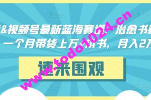 抖音&视频号最新蓝海赛道，治愈书籍带货，一个月带货上万+本书，月入2万＋【揭秘】