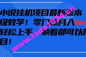 抖音最新小说挂机项目，保姆级教学，零成本月入1w+，小白轻松上手【揭秘】