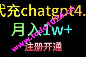 代充chatgpt4，日入500+，精准引流，暴力变现【揭秘】