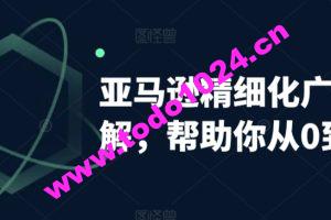 亚马逊精细化广告详解，帮助你从0到1，自动广告权重解读、手动广告打法详解