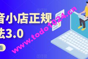 抖音小店正规玩法3.0，抖音入门基础知识、抖音运营技术、达人带货邀约、全域电商运营等