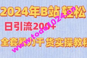 2024年B站轻松日引流200+的全套暴力干货实操教程【揭秘】