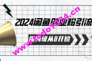 2024保姆级从0开始闲鱼创业粉引流，保姆级从0开始【揭秘 】