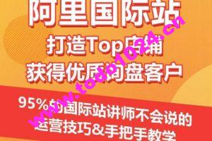 【阿里国际站】打造Top店铺&获得优质询盘客户，​95%的国际站讲师不会说的运营技巧