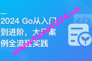 Go从入门到进阶，大厂案例全流程实践