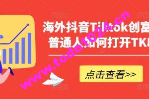 海外抖音Tiktok创富指南，普通人如何打开TK印钞机