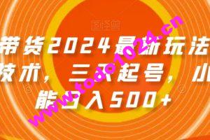 图文带货2024最新玩法，破播放技术，三天起号，小白也能日入500+【揭秘】