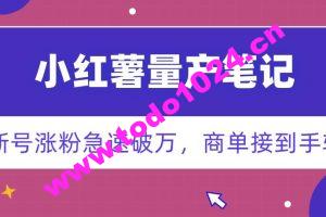 小红书量产笔记，一分种一条笔记，新号涨粉急速破万，新黑马赛道，商单接到手软【揭秘】