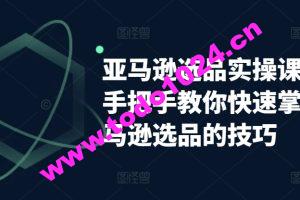 亚马逊选品实操课程，手把手教你快速掌握亚马逊选品的技巧