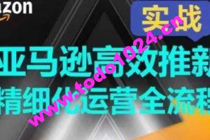 亚马逊高效推新精细化运营全流程，全方位、快速拉升产品排名和销量!