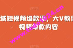 全领域短视频爆款课，全网两千万粉丝大V教你做短视频爆款内容