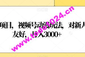 蓝海项目，视频号动漫玩法，对新人友好，月入3000+【揭秘】