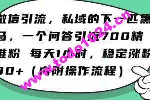 怎么搞精准创业粉？微信新赛道，每天一小时，利用Ai一个问答日引100精准粉